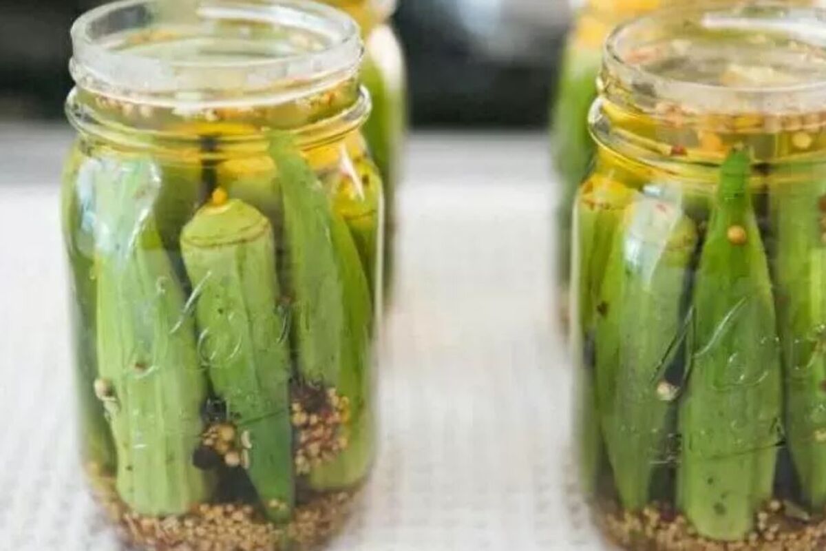 طرز تهیه ترشی بامیه خانگی | راز ترشی بامیه فوری