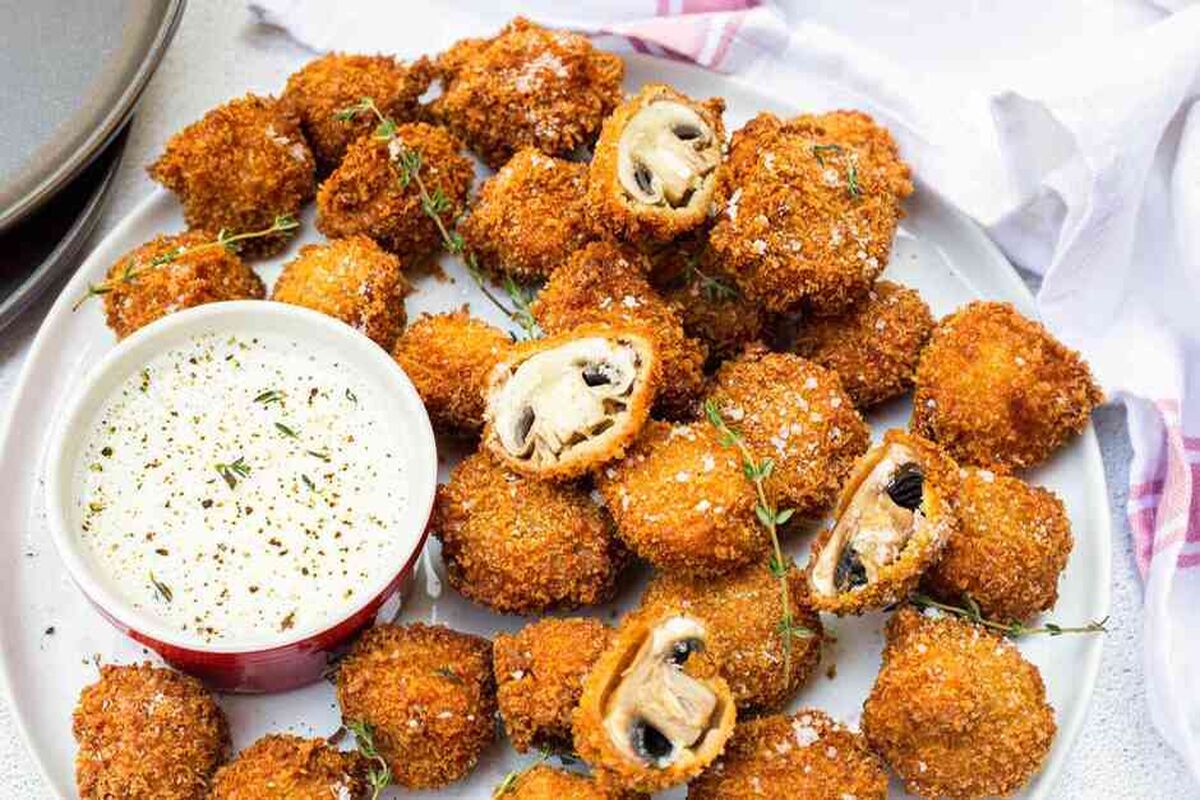 طرز تهیه قارچ سوخاری به روش رستورانی | راز ترد شدن قارچ