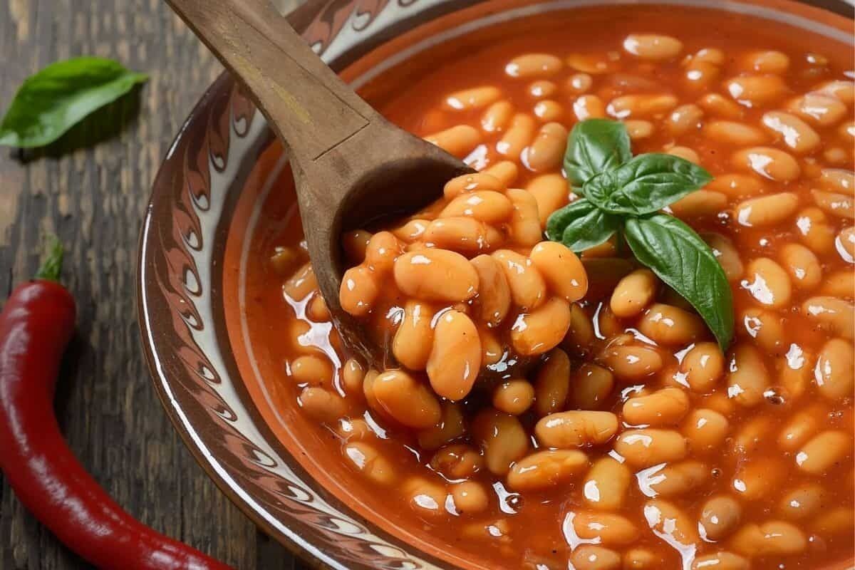 طرز تهیه خوراک لوبیا مجلسی | راز غلیظ شدن خوراک لوبیای کنسروی