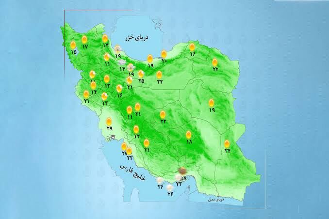 بارش رعدوبرق و احتمال تگرگ در ۲۶ استان از امروز تا پنجشنبه