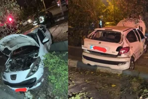 تصادف پژو ۲۰۷ و ۴۰۵ در بزرگراه حکیم؛ ۲ زن جان باختند و ۴ نفر مصدوم شدند