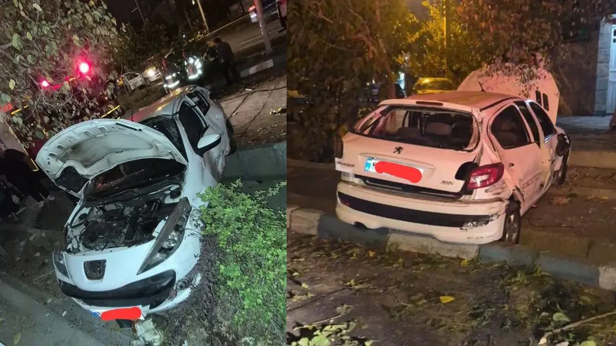 تصادف پژو ۲۰۷ و ۴۰۵ در بزرگراه حکیم ۲ زن جان باختند و ۴ نفر مصدوم شدند