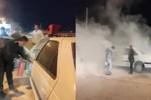 راننده و سرنشین پژو از آتش‌سوزی در محور یاسوج–اصفهان نجات یافتند