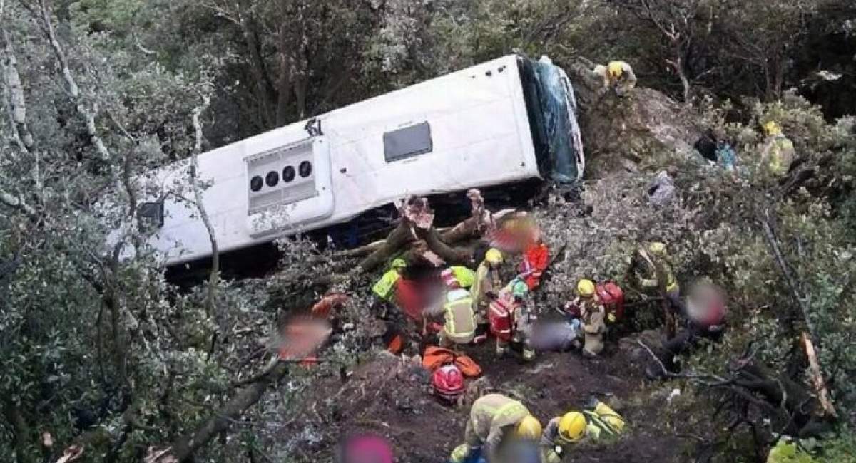 سقوط اتوبوس مسافربری در استان بارسلونا ۸۳ مصدوم بر جای گذاشت