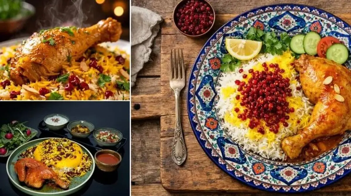 طرز تهیه زرشک پلو با مرغ مجلسی و سس زعفرانی
